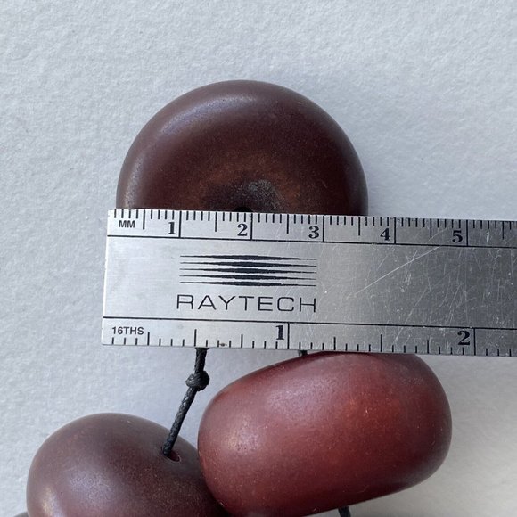 African PF Copal Amber Bakelite Faturan Graduated Beads 15in Necklace 195.2g - Picture 13 of 16